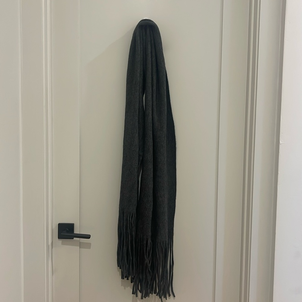 Lucky Brand Charcoal Scarf with fringe